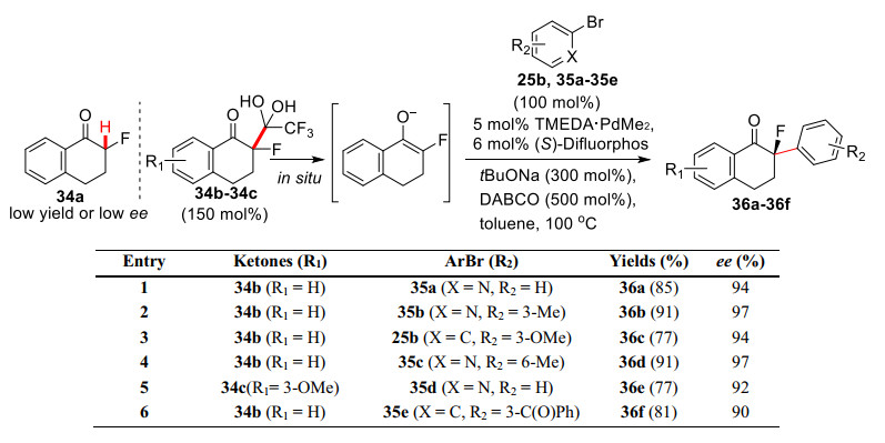α-C (sp 3)-H Arylation of Cyclic Carbonyl Compounds